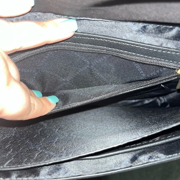 Steve Madden Floral Crossbody Womens Bag, Black Gold Chain Straps - Picture 3 of 14